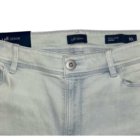 NWT J.Jill High-Rise Cropped Denim Jeans Light Wash Size 10P Petite Comfort - Picture 3 of 13
